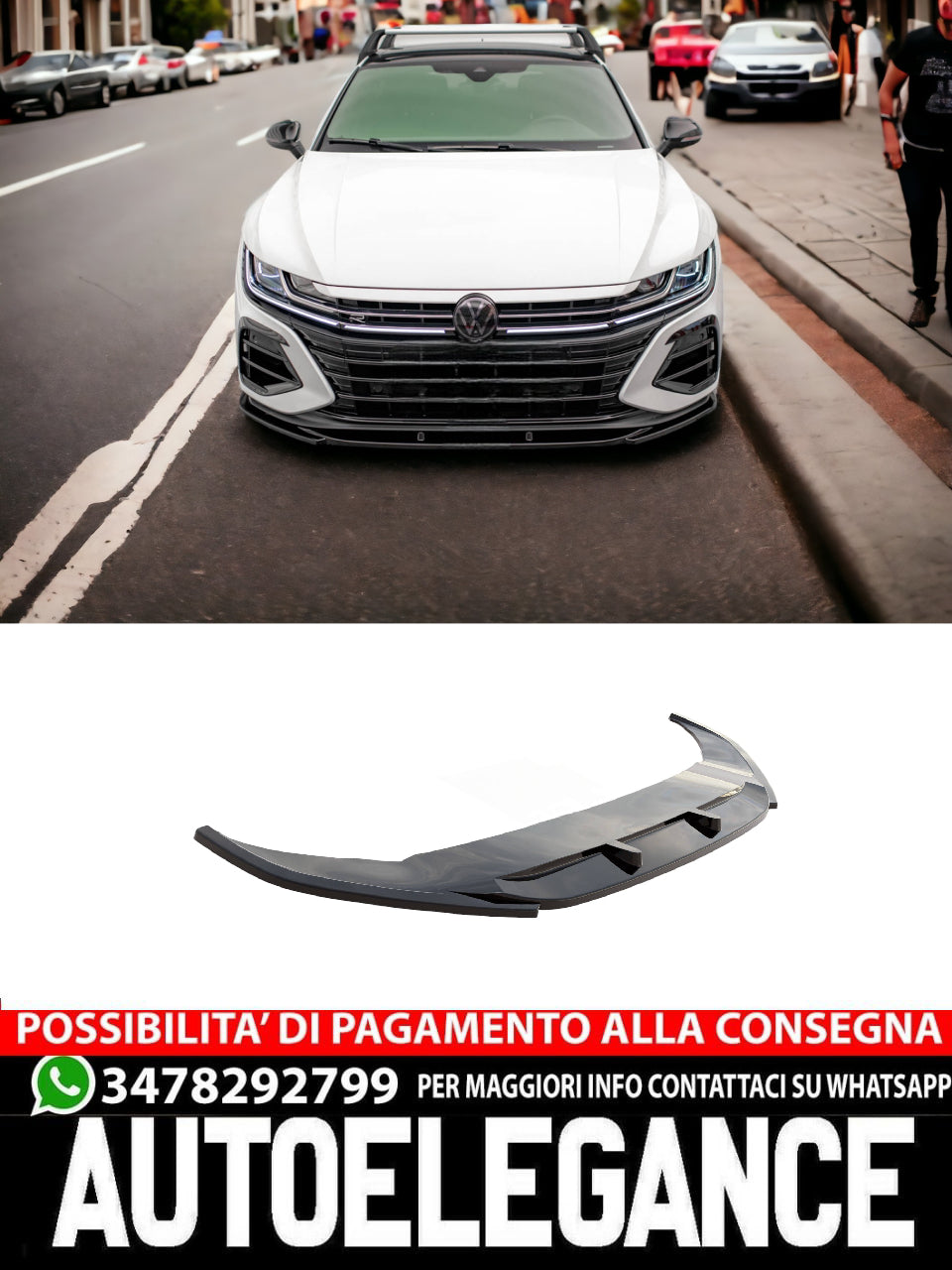 FRONT SPLITTER V.1 COMPATIBLE FOR VOLKSWAGEN ARTEON R 