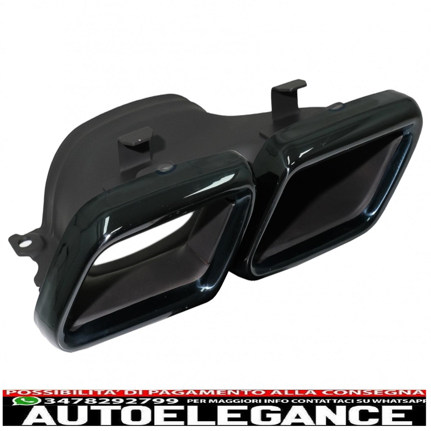 Exhaust tips for mercedes c class w205 s205 c205 a205 e class w213 s class w222 gle c292 gle w166 glc w253 x253 c253 c217 (2014-up) emerald black