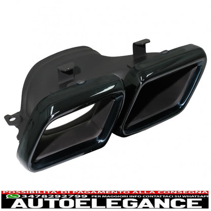 Exhaust tips for mercedes c class w205 s205 c205 a205 e class w213 s class w222 gle c292 gle w166 glc w253 x253 c253 c217 (2014-up) emerald black