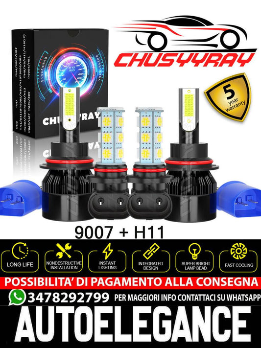 4x For Nissan Frontier 2005-2018 LED High/Low Beam Headlight + Bulbs 