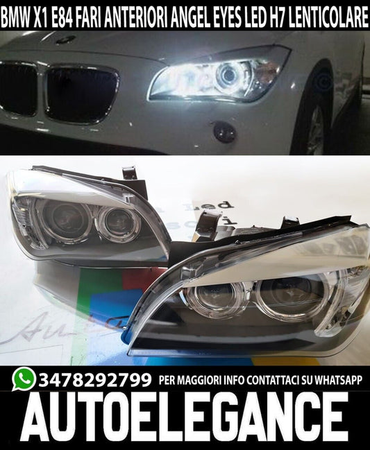 ANGEL EYES LED HEADLIGHTS BLACK SUITABLE FOR BMW X1 E84 SPORTY LOOK