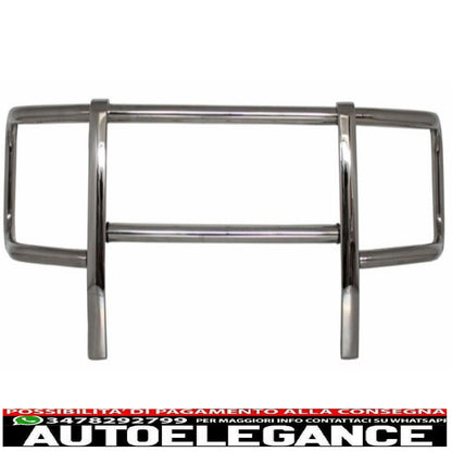 Bullbar anteriore con spoiler superiore ed estensione led drl adatto per mercedes classe g w463 (1989-2018) design g63 g65 AUTOELEGANCERICAMBI