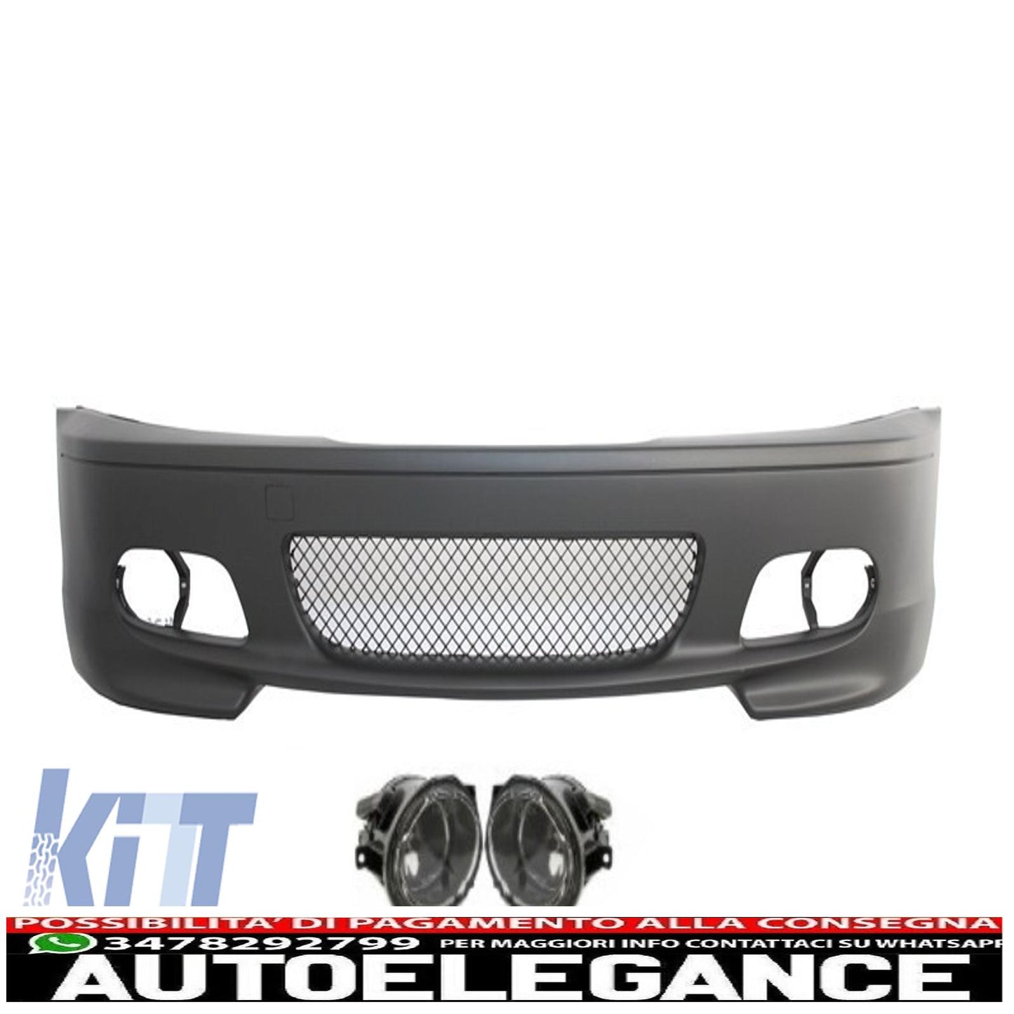 complete body kit suitable for bmw e46 98-05 3 series coupe/cabrio m-technik design with m-power exhaust silencer