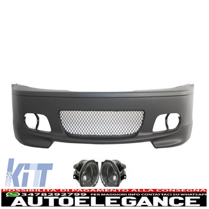 complete body kit suitable for bmw e46 98-05 3 series coupe/cabrio m-technik design with m-power exhaust silencer