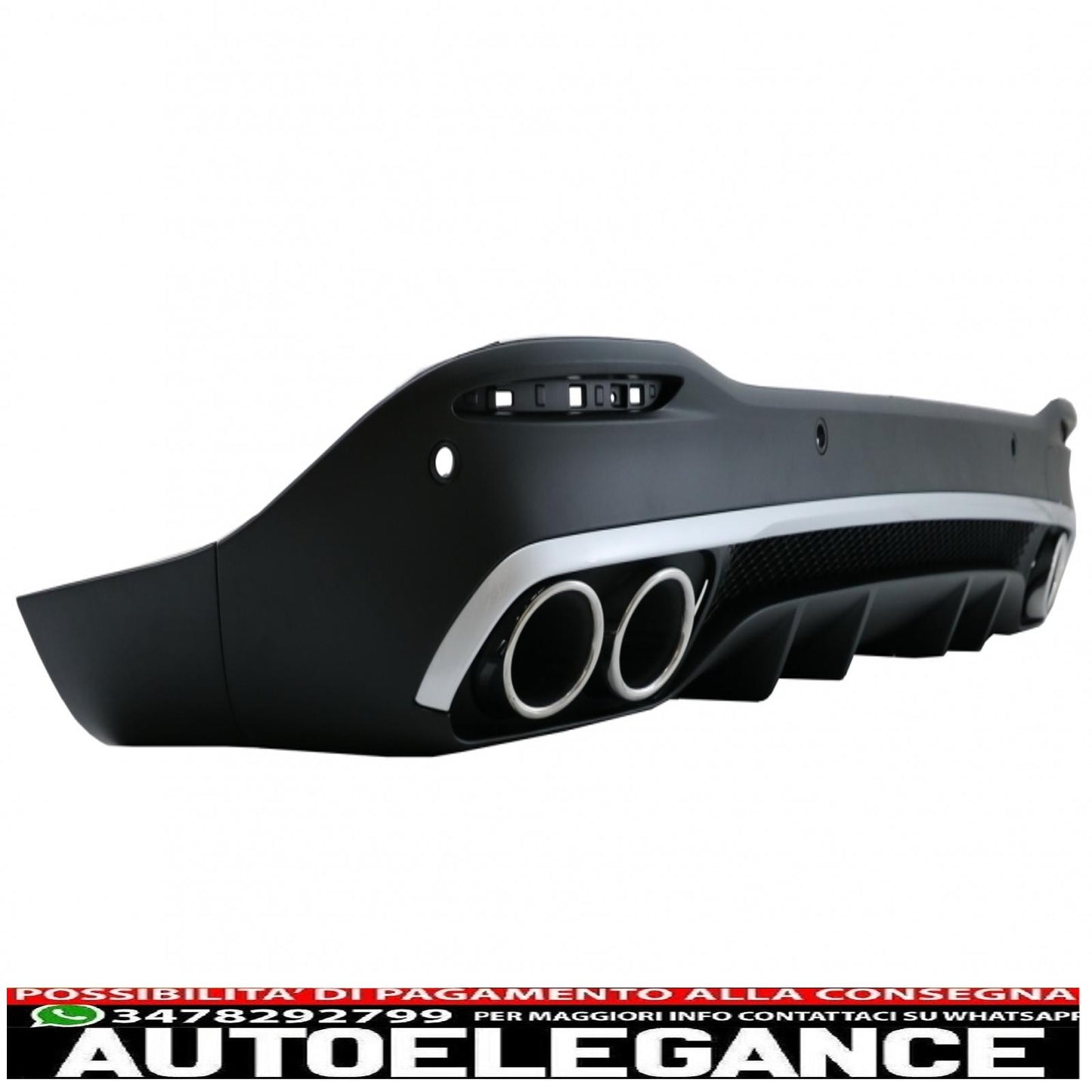 diffusore posteriore con terminali di scarico color argento adatti per mercedes gle w167 suv v167 sport line (2019-up) design gle53