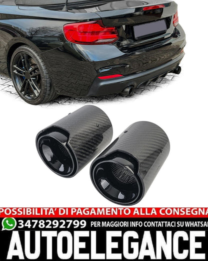 TERMINALI IN CARBONIO ADATTI PER BMW SERIE 2 F22 F23 LOOK SPORTIVO