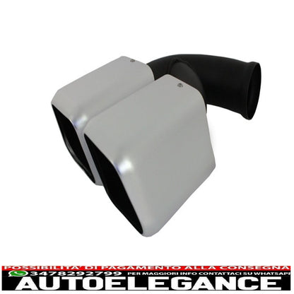 exhaust tips muffler tips suitable for porsche cayenne 958 (2011-up) cayenne s, cayenne turbo, cayenne turbo s,