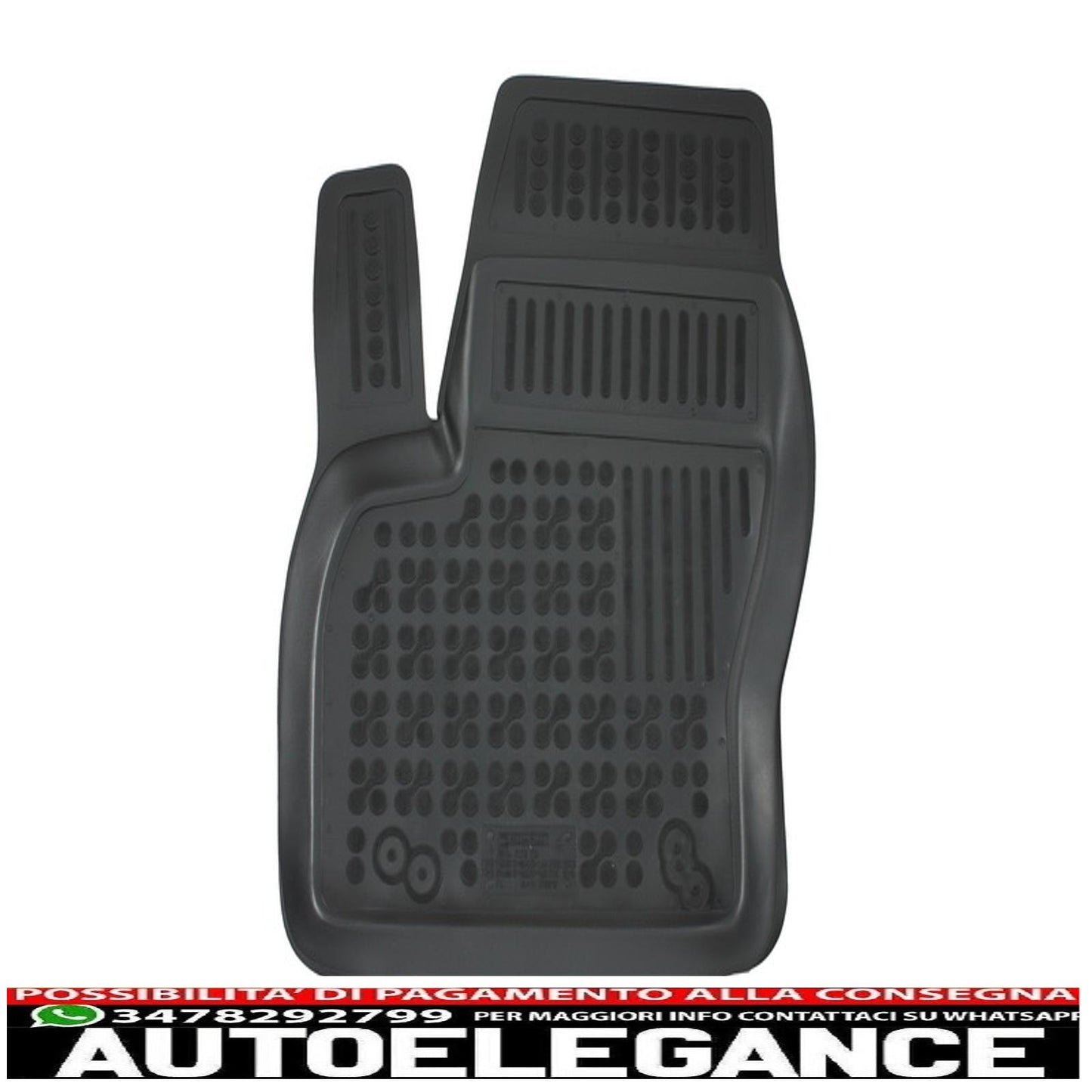 Black rubber mat suitable for ford c-max i/ii 2003-2019 grand c-max 2010-2019