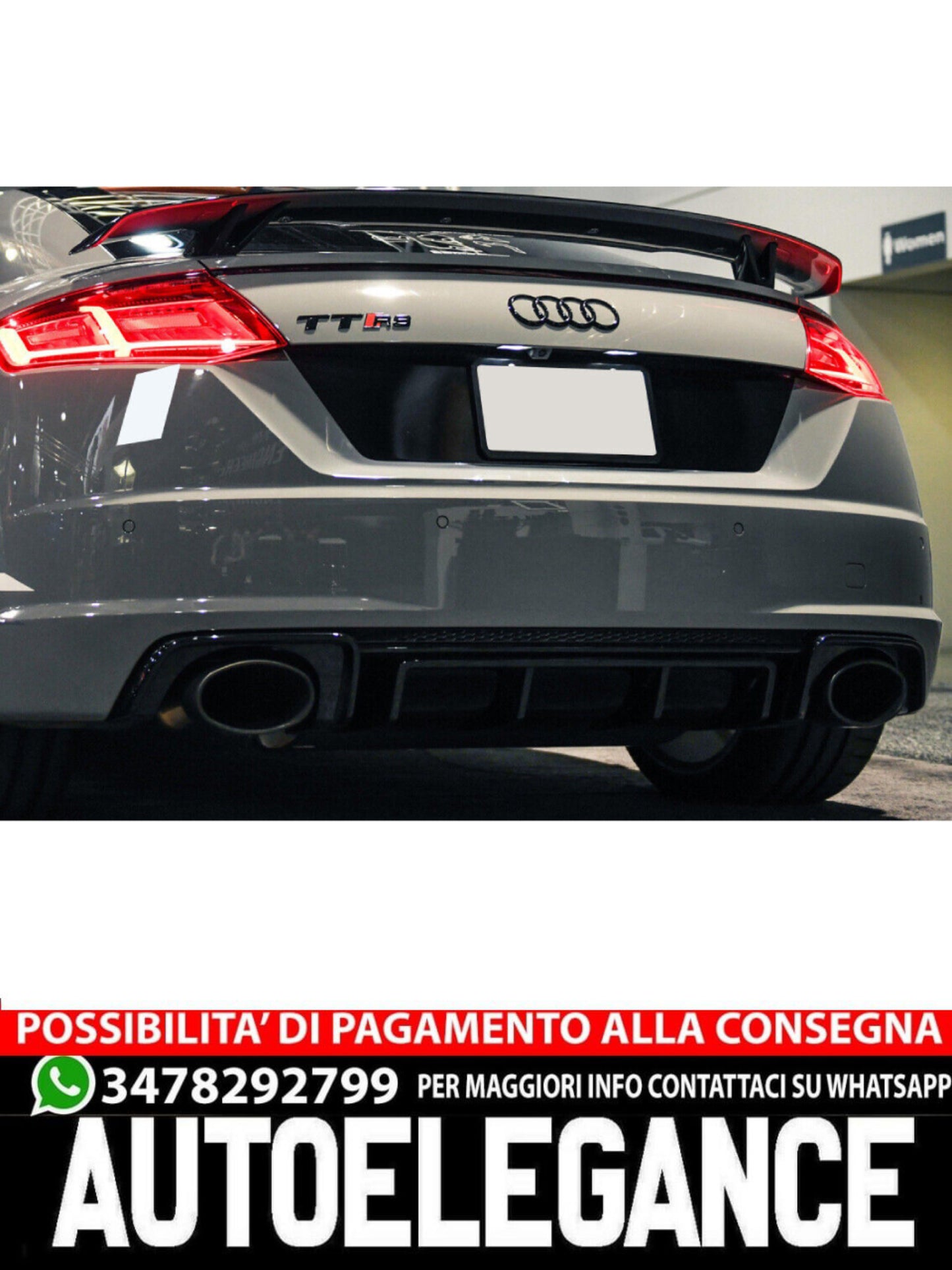 SOTTOPARAURTI POSTERIORE AUDI TT 8S S-LINE  2013-2016  TT RS STILE