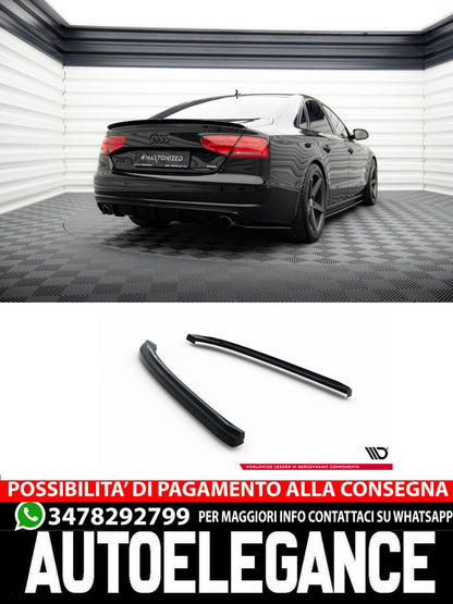 SPLITTER LATERALI POSTERIORI ADATTO COMPATIBILE PER AUDI A8 D4 (2009-2013)