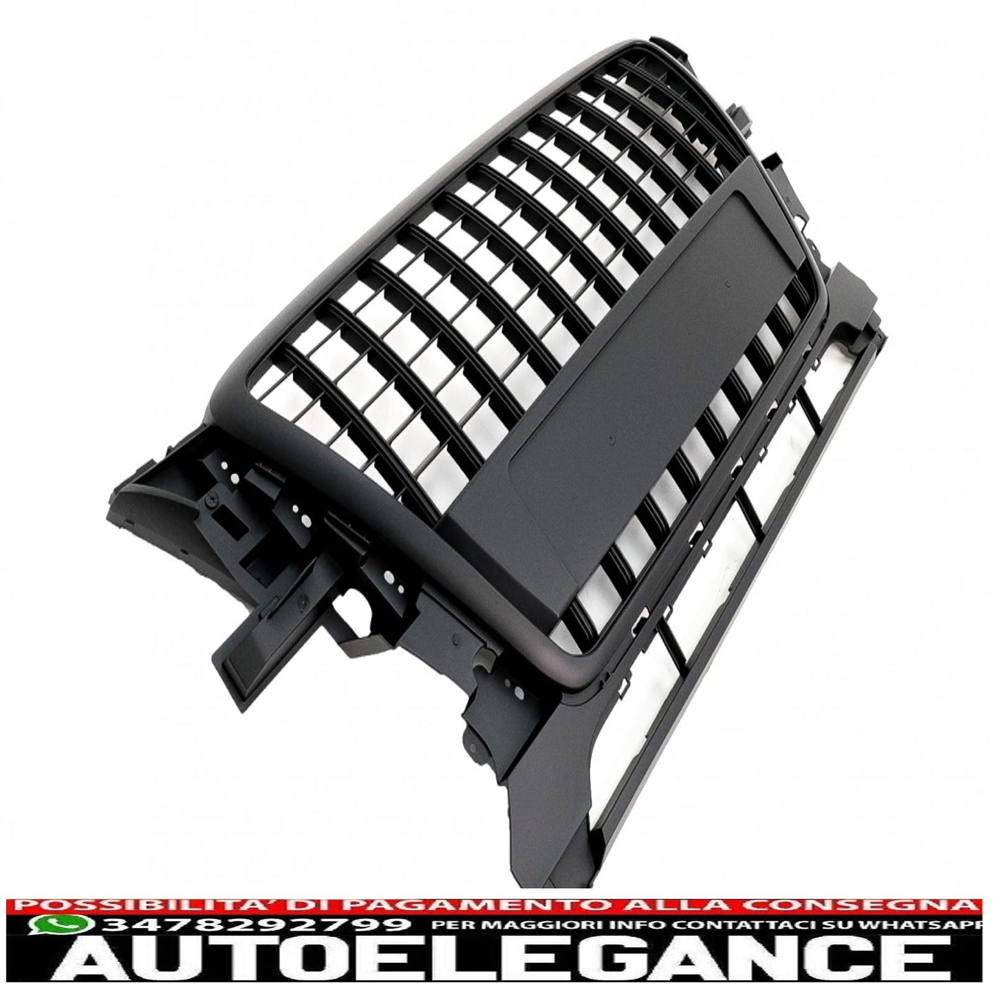 griglia anteriore adatta per audi q5 8r (2008-2011) nero opaco