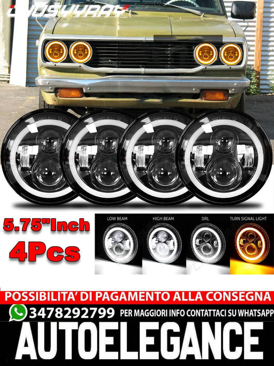 4PCS 5-3/4" 5.75" inch LED Projector Headlight DRL For Toyota Pickup 1975- 1978 