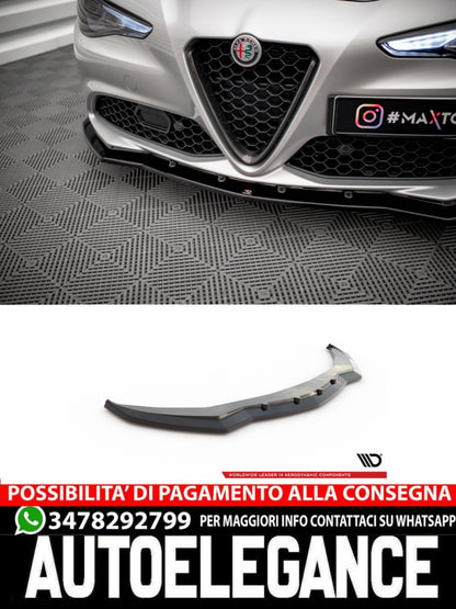 SPLITTER ANTERIORE ADATTO COMPATIBILE PER V.1 ALFA ROMEO GIULIA SPORT 2016 -