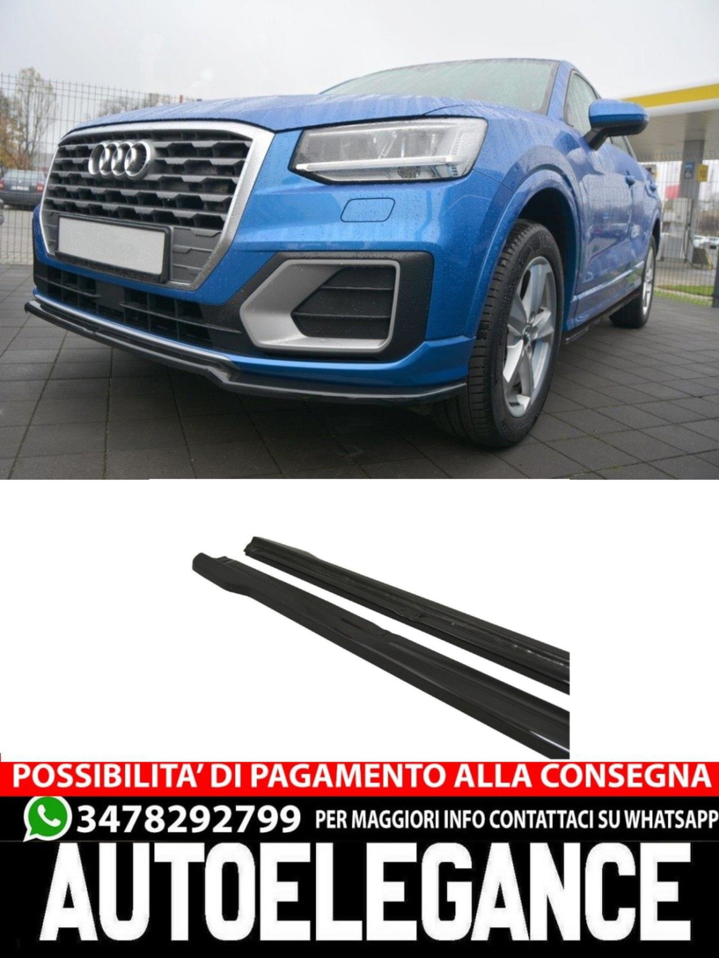 MINIGONNE LATERALI COMPATIBILI PER AUDI Q2 MK.1  (2016-2020)