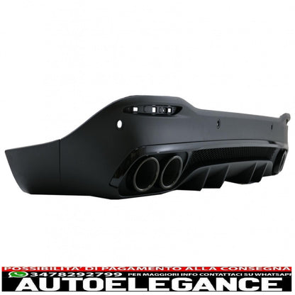 rear diffuser with black exhaust tips suitable for mercedes gle w167 suv v167 sport line (2019-up) gle53 design night package