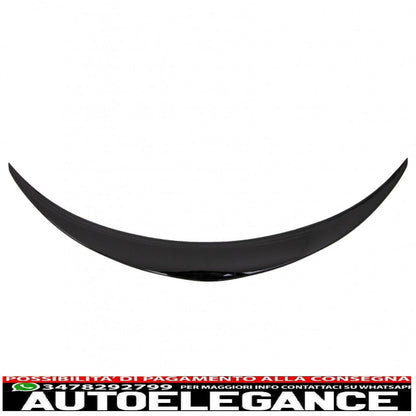 trunk spoiler suitable for mercedes c-class w205 (2014-2020) glossy black
