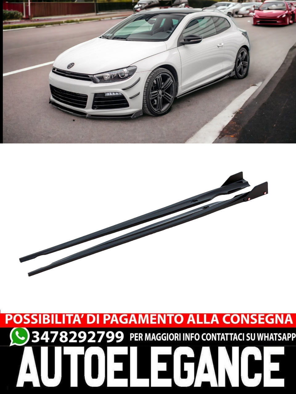 SIDE SKIRTS V.2 + FLAPS VOLKSWAGEN SCIROCCO R MK3 