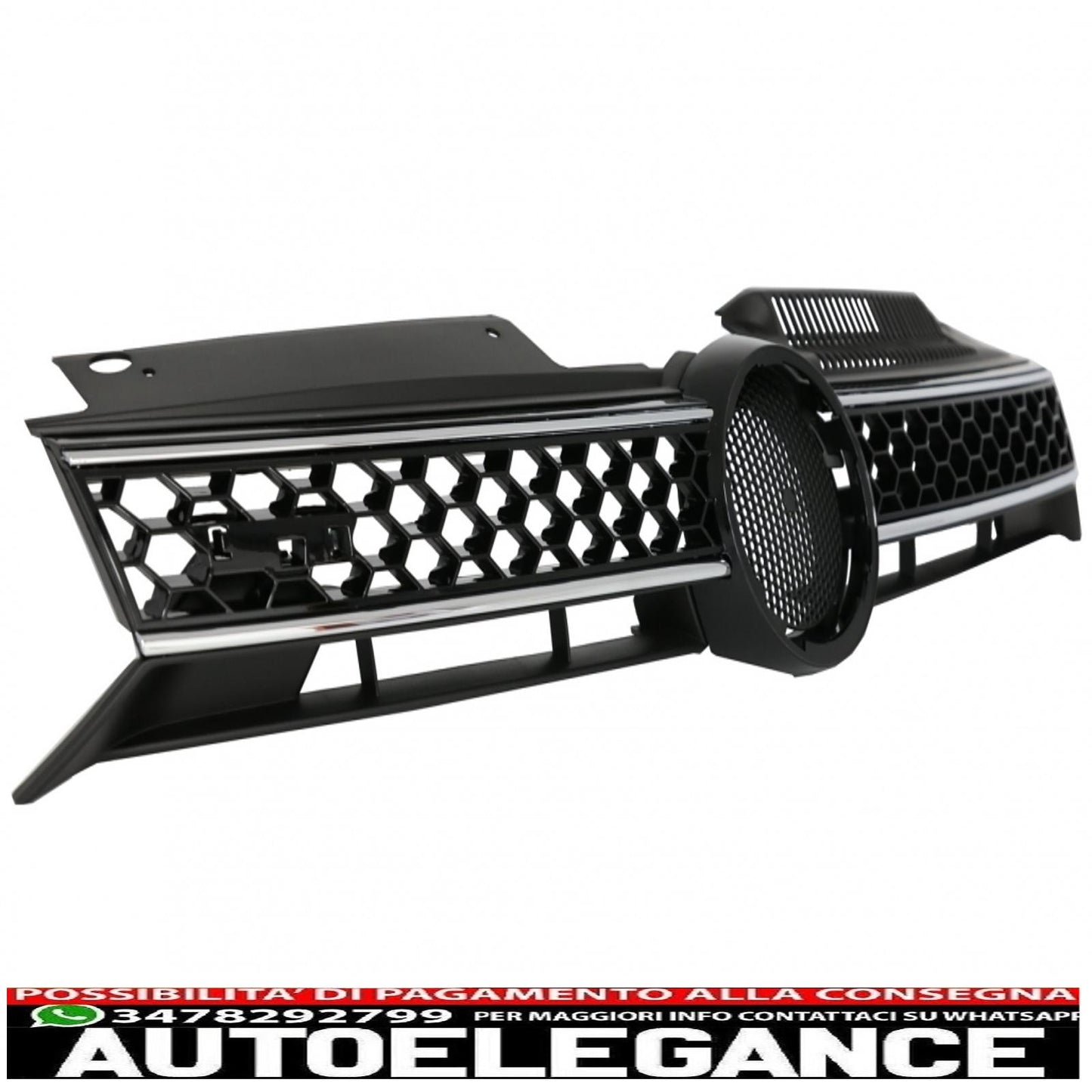 griglia centrale griglia anteriore adatta per vw golf 6 vi (2008-2012) design gtd