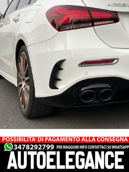 Adatto per Mercedes W177 Classe A posteriore AMG OTTICA AERO FLAPS NERO
