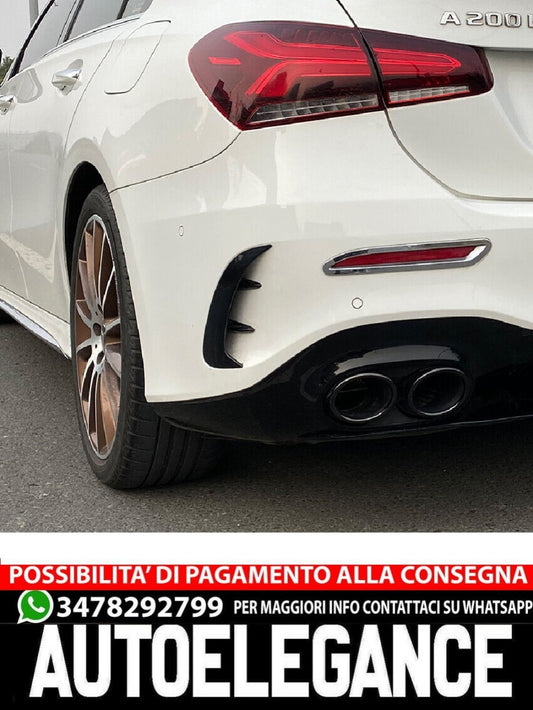 Adatto per Mercedes W177 Classe A posteriore AMG OTTICA AERO FLAPS NERO