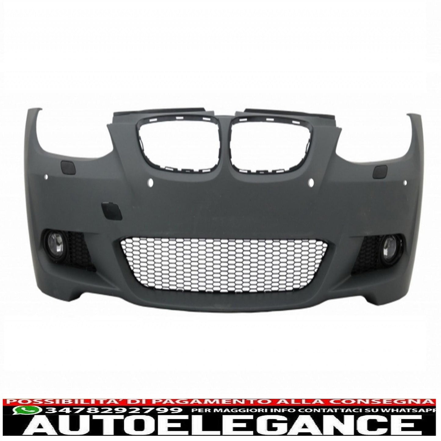 front bumper suitable for bmw 3 series e92 e93 (2006-2009) with bumper splitter spoiler non-lci coupe cabrio m-technik look