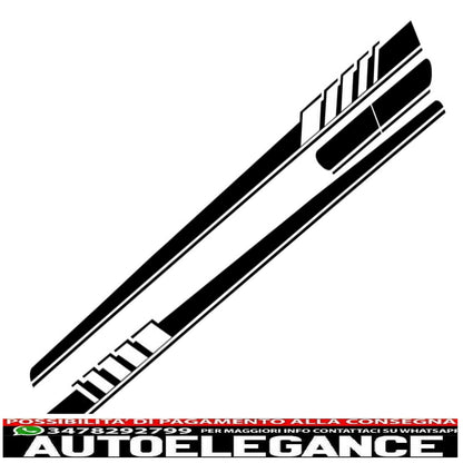 set adesivi decalcomanie laterali e parte superiore del cofano, portellone del tetto e specchio adesivo nero, adatto per mercedes c205 coupé a205 cabriolet (2014-2016) a45 design edition 1