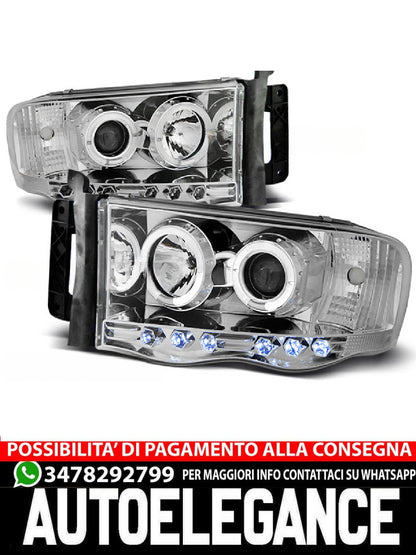 FARI ANGEL EYES ADATTI PER CROMATI DODGE RAM 02-06