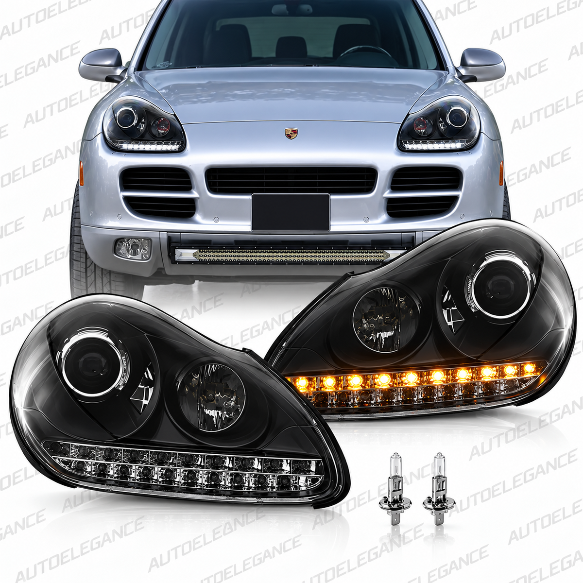 ART.4915 FARI ANTERIORI ADATTO  PER  PER PORSCHE CAYENNE 2002-2006