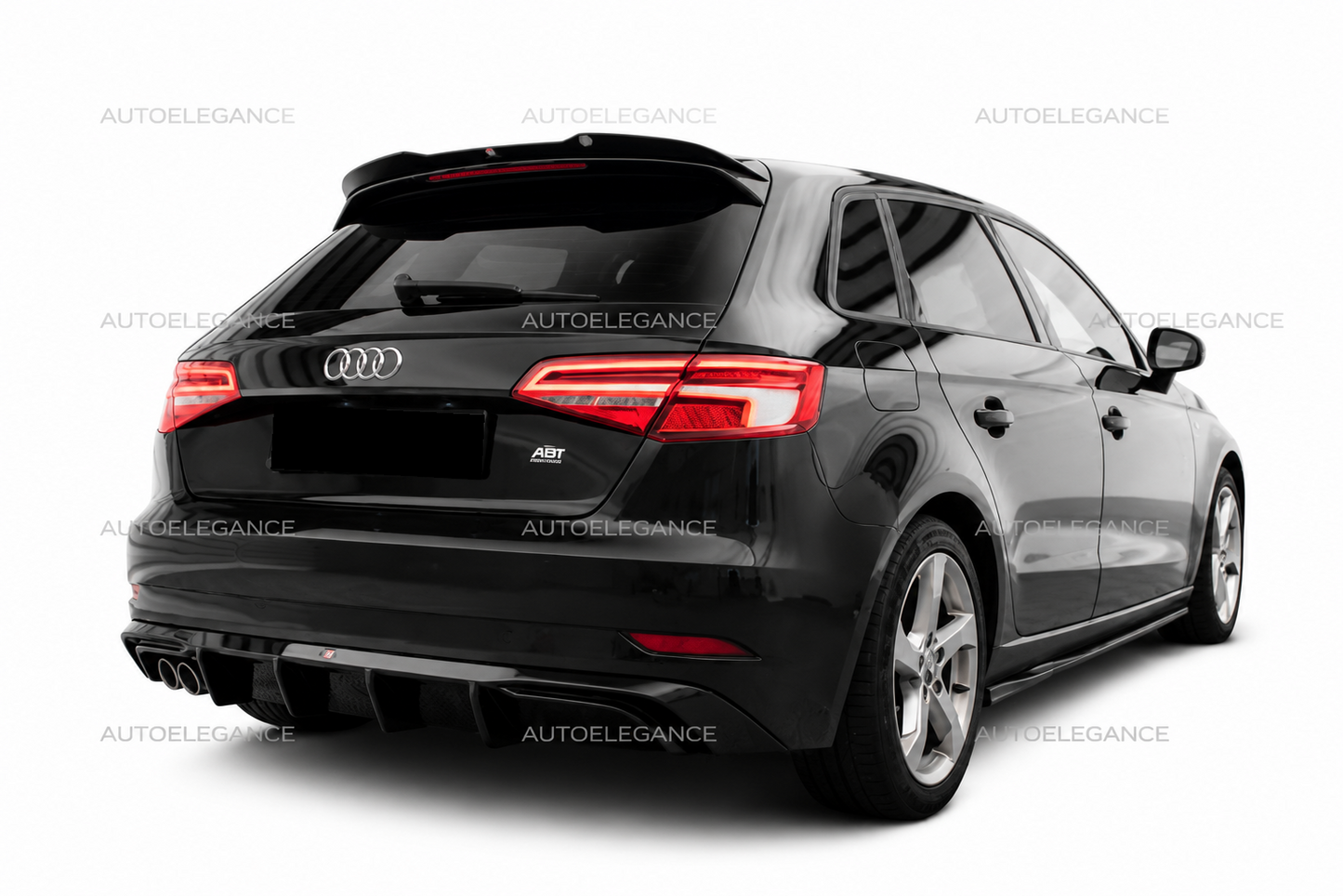 💫Diffusore RS3 per audi A3 8V 2017+ solo paraurti standard nero lucido💫