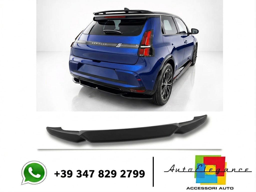 💕Splitter POSTERIORE Renault 5 E-Tech Nero lucido 💕