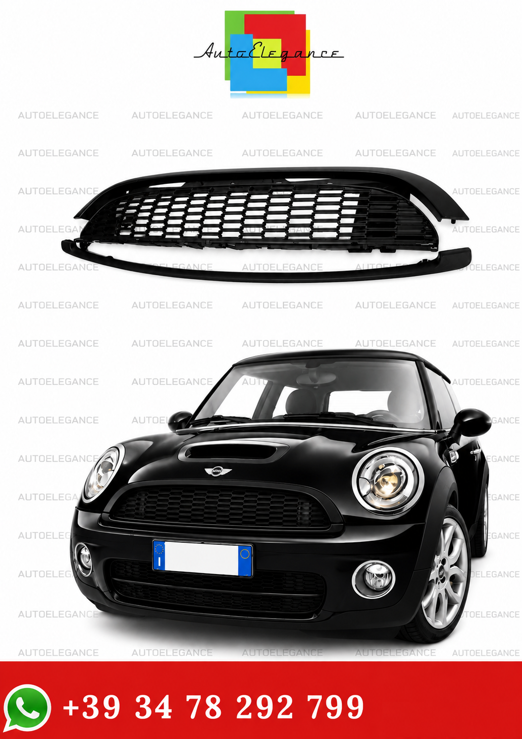 💫GRIGLIA ANTERIORE PER MINI COOPER R55 R56 R57 R58 06-13 NIDO D'APE💫 (Copia)