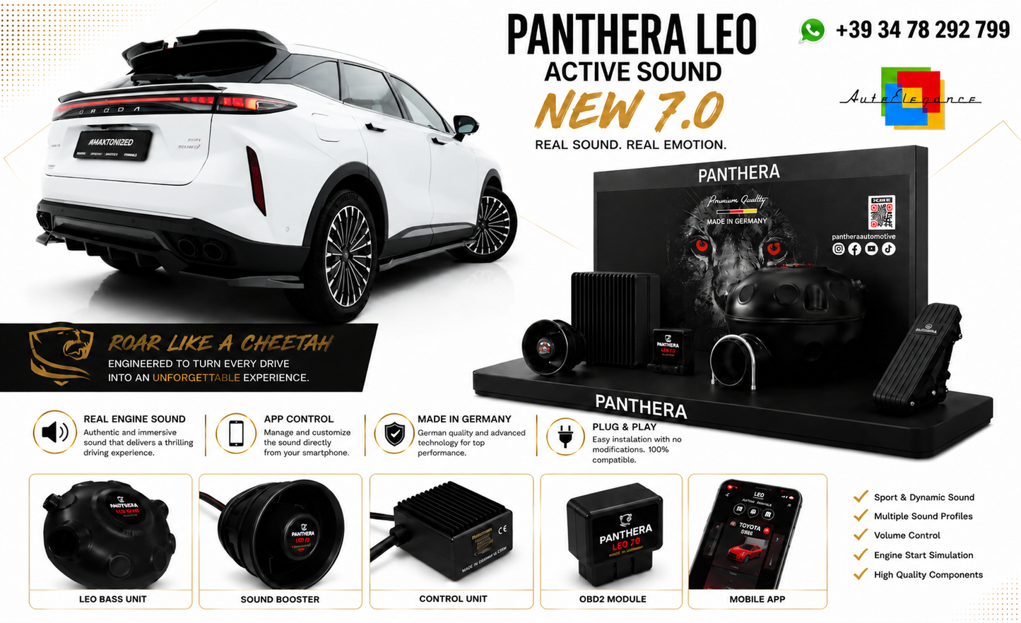 💕ART.2672 PANTHERA Soundsystem Booster 7.0-Omoda 9 Mk1💕