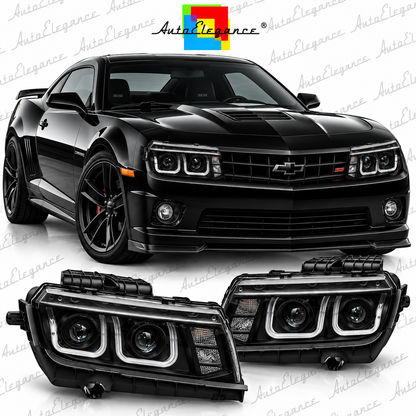 ART.5522 FARI ANTERIORI ADATTO PER CHEVROLET CAMARO 13-15 NERO