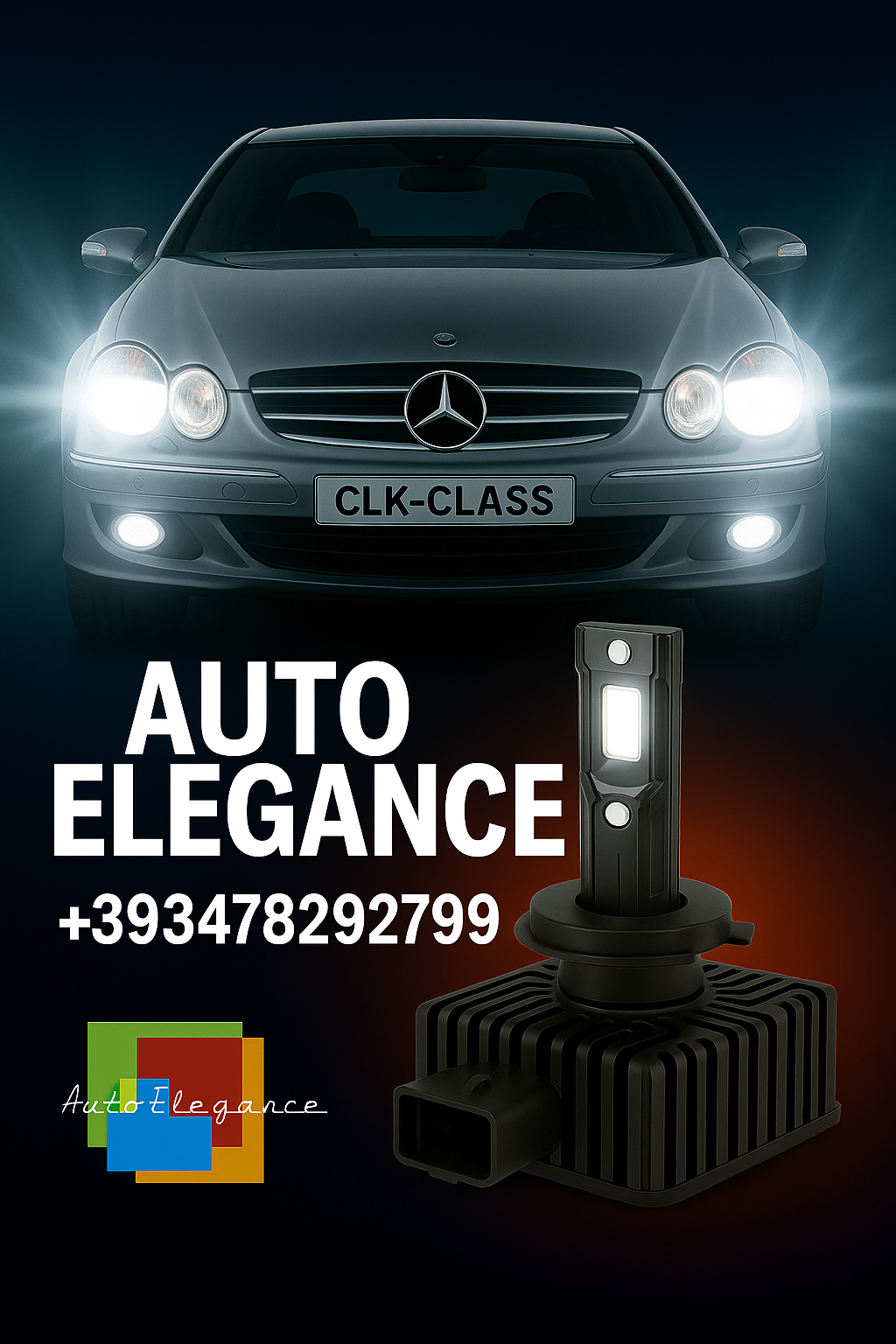💕COPPIA LAMPADE D1S LED DA XENON A LED PER MERCEDES CLASSE CLK W209💕
