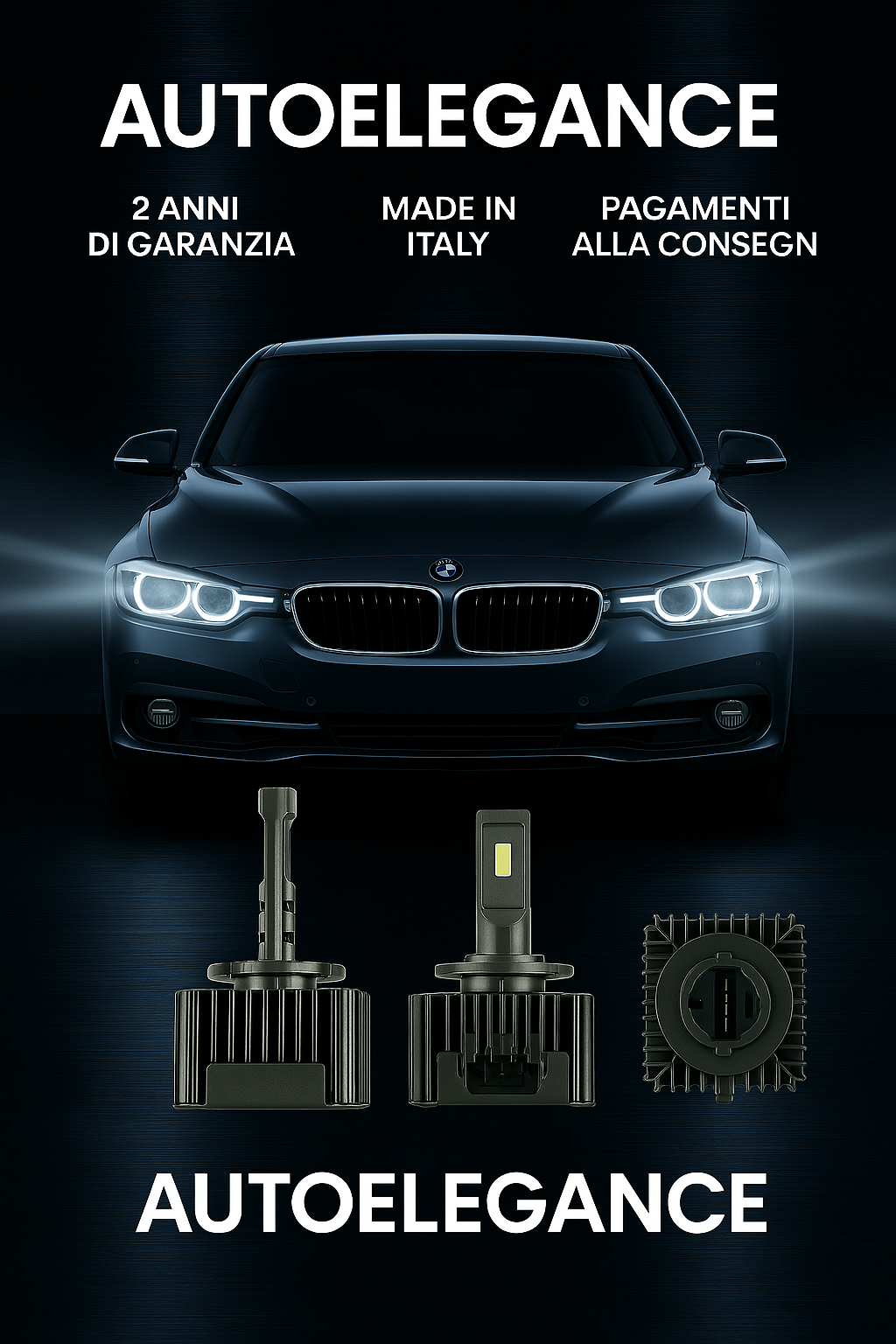 ⭐KIT LED D1S 6000K ANABBAGLIANTI PER BMW SERIE 3 F34 – LUCE BIANCA POTENTE⭐