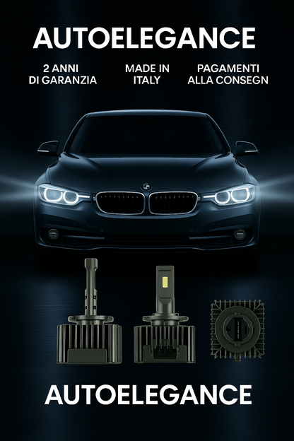 ⭐KIT LED D1S 6000K ANABBAGLIANTI PER BMW SERIE 3 F34 – LUCE BIANCA POTENTE⭐