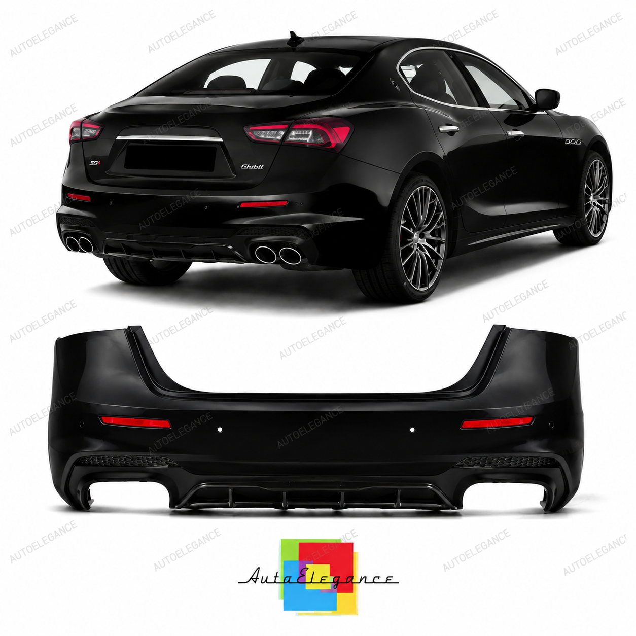 💕PARAURTI POSTERIORE MASERATI GHIBLI 14- LOOK TROFEO💕