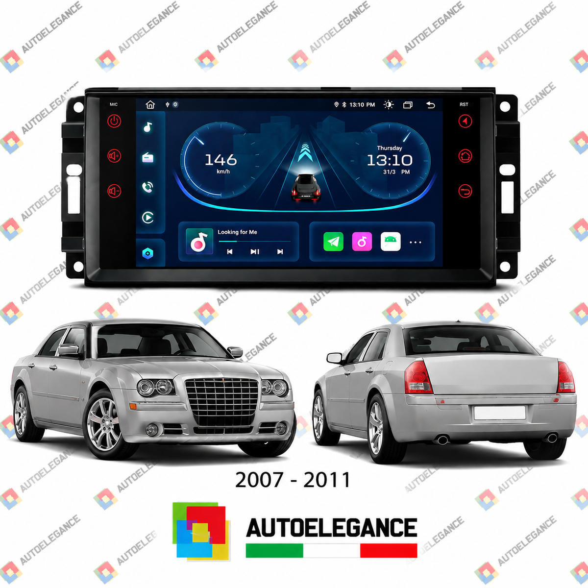 RADIO GPS ANDROID 12 ADATTO PER CHRYSLER 07-11