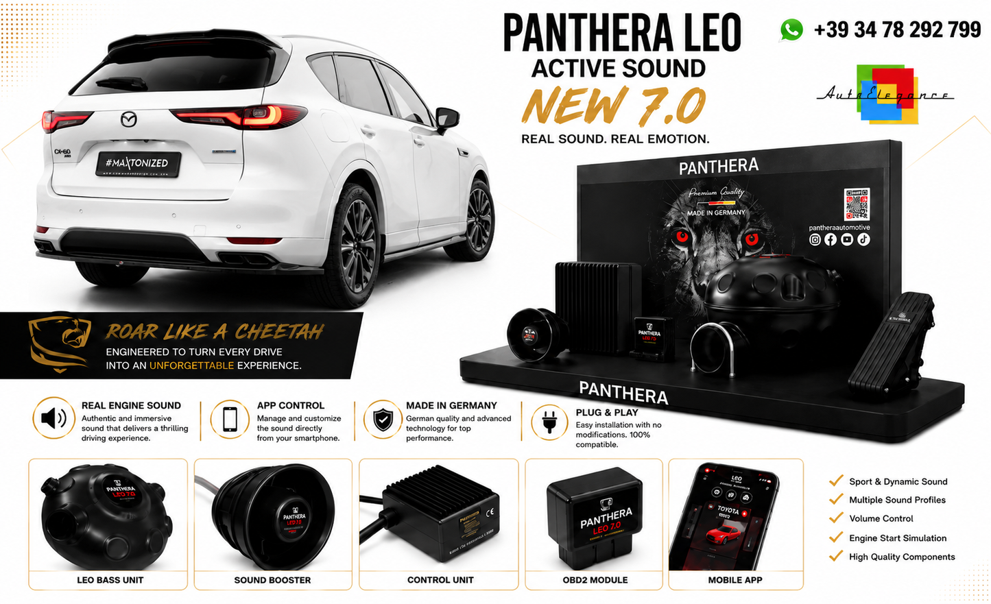 💕ART.2672 PANTHERA Soundsystem Booster 7.0-Mazda CX-60 Mk1💕
