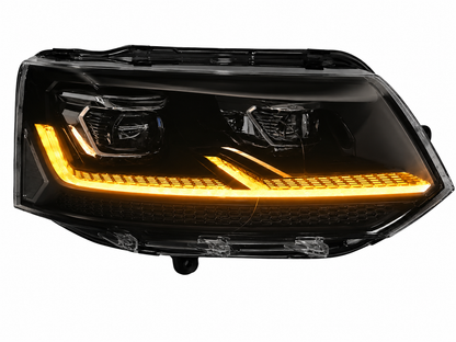 ART.10084 FARI ANTERIORI FULL FULL LED NERO CROMATO - VW T5.1 10-15