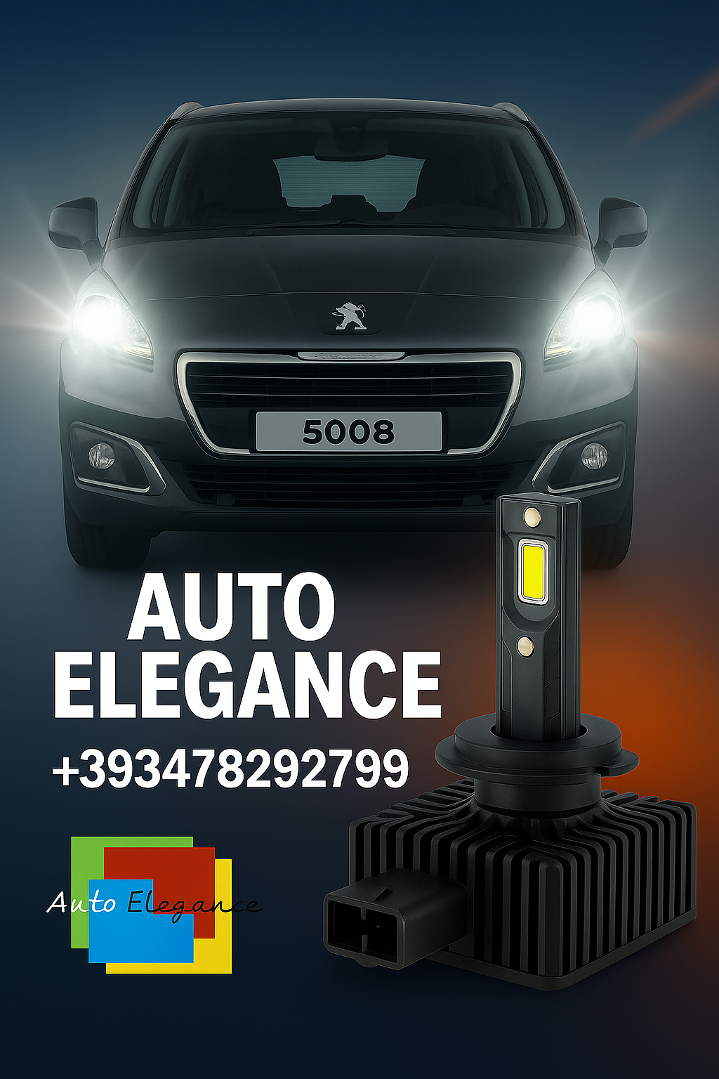 💕COPPIA LAMPADE D1S LED DA XENON A LED PER  PEUGEOT 5008💕