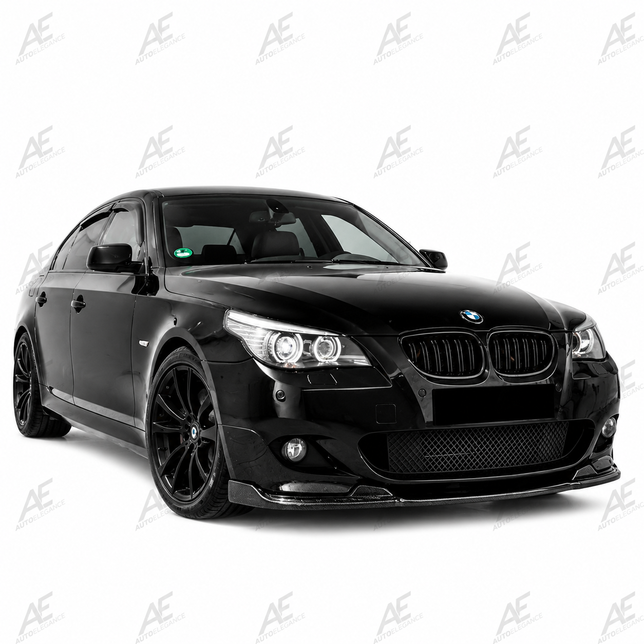 💕ART.9937 SPLITTER BMW 5 E60 2003+ SOLO PER PARAURTI MTECH NERO LUCIDO💕