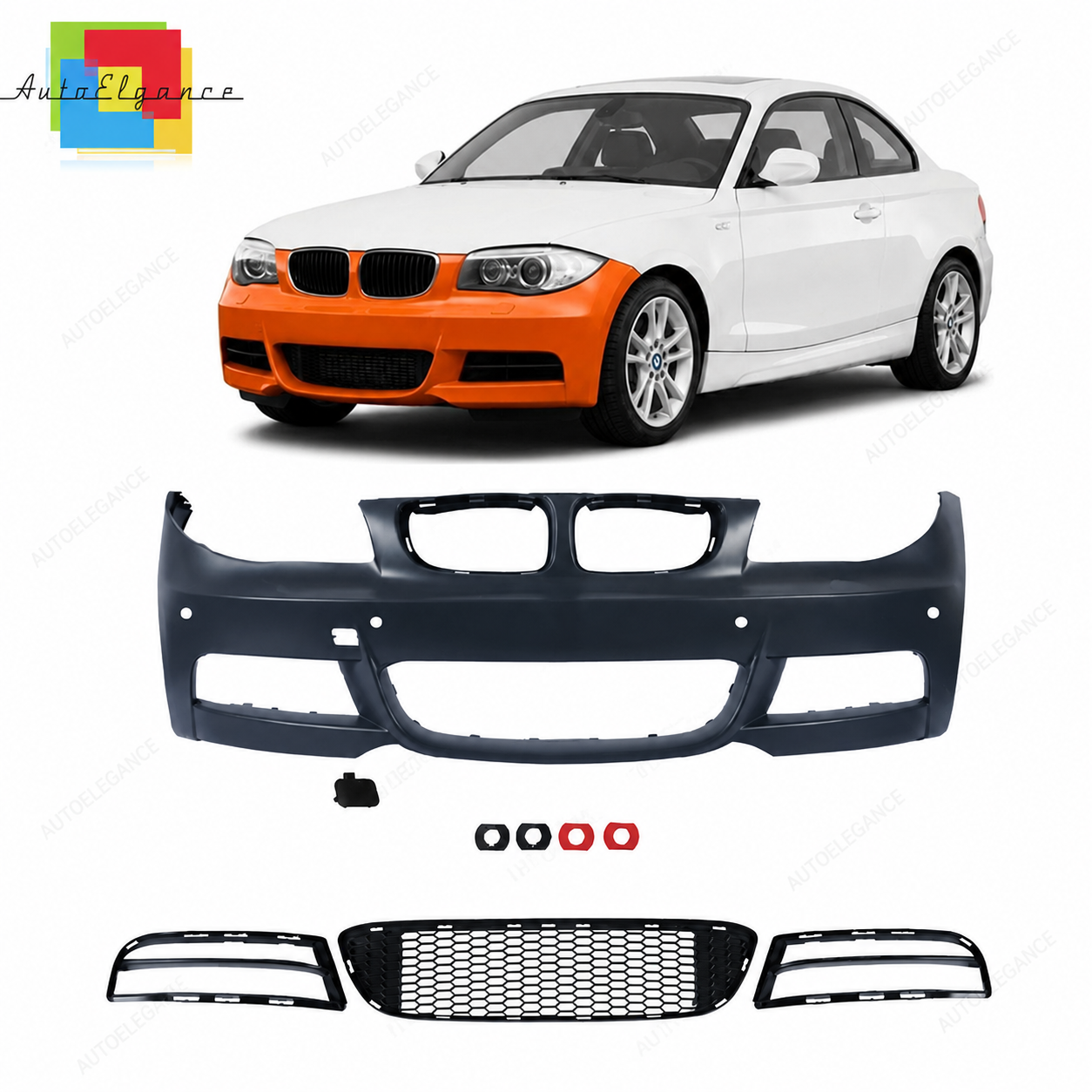 👉Paraurti Anteriore Sportivo con SRA adatto per BMW Serie 1 04-13👈