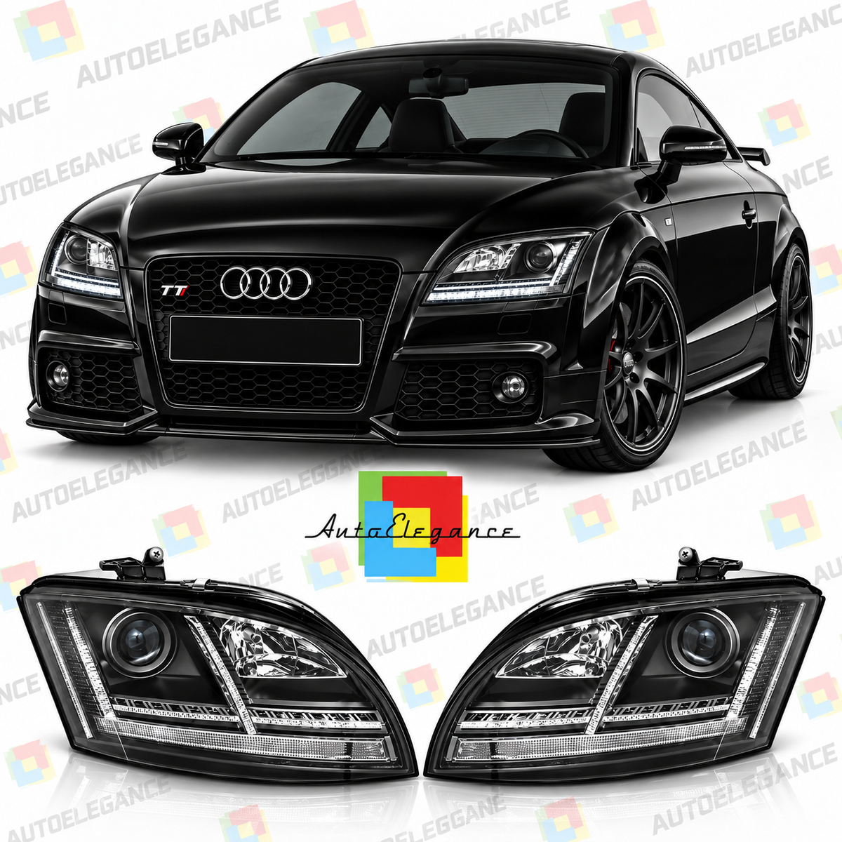 💕ART.10640  FARI ANTERIORI ADATTO PER  AUDI TT 06-10 8J 💕