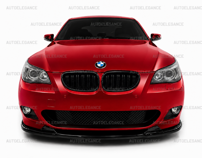 0058🔥SPLITTER ANTERIORE ADATTO PER BMW SERIE 5 E60 E61 M TECH ABS NERO LAMA🔥