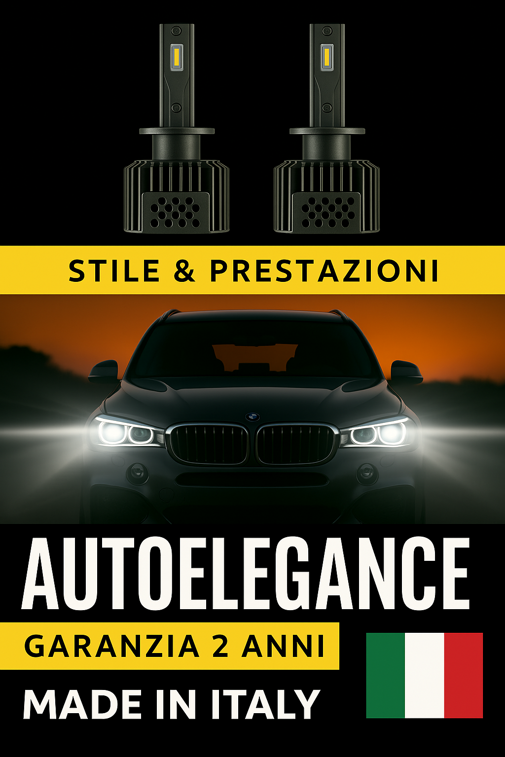 ⭐KIT LED D1S 6000K ANABBAGLIANTI PER BMW X5 F15 – LUCE BIANCA POTENTE⭐