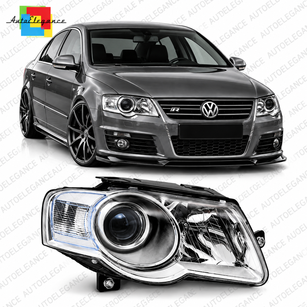 ART.10756 FARO SINGOLO LATO PASSEGGERO DX ADATTO PER VW PASSAT 03.05-10