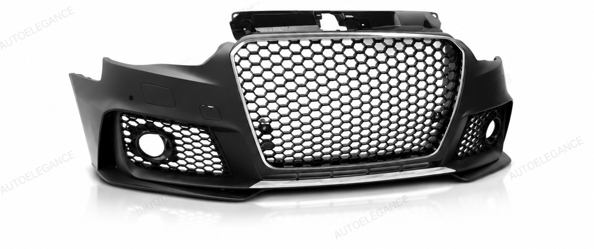 💕PARAURTI ANTERIORE AUDI A3 8V 12 16 LOOK RS3 CROMO NERO PDC💕