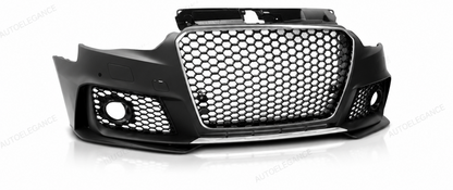 💕PARAURTI ANTERIORE AUDI A3 8V 12 16 LOOK RS3 CROMO NERO PDC💕