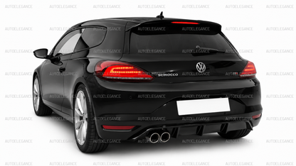 0615🔥DIFFUSORE POSTERIORE PER VW SCIROCCO 2014-2017 LOOK SPORT NERO LUCIDO🔥